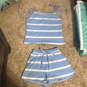SHEIN Stripe 2-Piece Short/Pajama Set